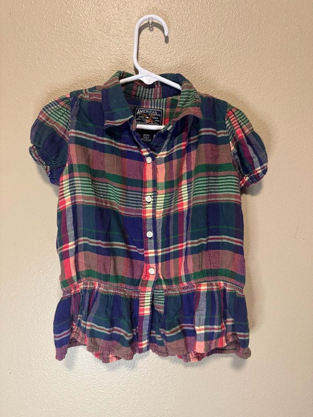 American Living Girls Multicolored Plaid Size 3T